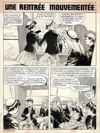 unknown - Une rentrée mouvementée - Schoolgirls, parution dans Clapotis 61 (Aredit) - Planche originale