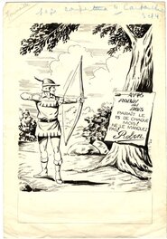 Original de Riera - 4e de couverture de la revue "Cartouche" annonçant la revue "Robin des Bois" Original de Riera - 4e de couverture de la revue "Cartouche" annonçant la revue "Robin des Bois"
