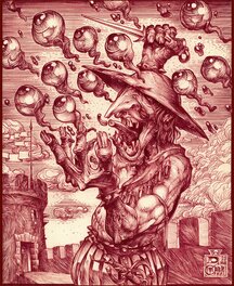 Denis GRRR - De l'Insoutenable Légèreté d'un Occulte Attentat Occulaire - Original Illustration