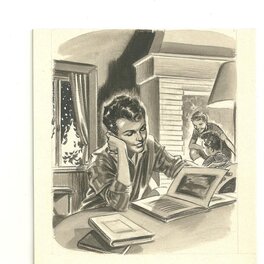 Carlo Marcello - Un moment de lecture - Original Illustration
