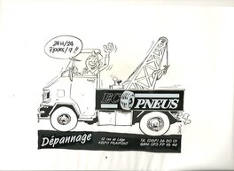 Olivier Saive - Pub pour un dépanneur - Illustration originale