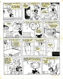 Guy Mouminoux - 1968 - Goutatou et Dorochaux, "Une puce gentille" - Planche originale