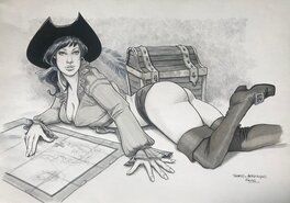Sorgone et Arhkage - Femme pirate - Illustration originale