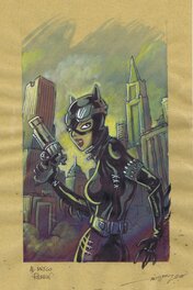 Piero Ruggeri - Catwoman par Ruggiero - Illustration originale