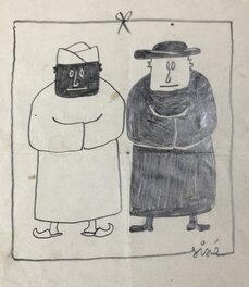 Siné - Dessin de Siné - Original Illustration