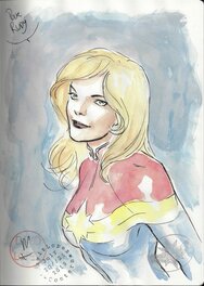 David López - Lopez - Captain Marvel Commission - Original Illustration