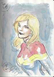 David López - Lopez - Captain Marvel Commission - Original Illustration