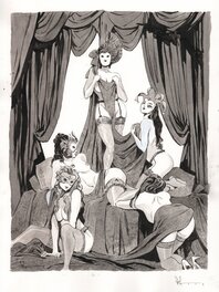 Stefano Carloni - Le bordel masqué - Original Illustration