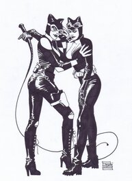 Eduardo Risso - Double Catwoman - Illustration originale