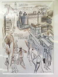 Charles Berberian - Helsinki - Original Illustration