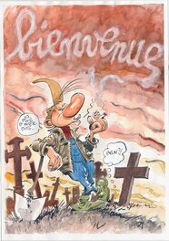 Marc Hardy - Hardy - Pierre Tombal - G.Raf. Zerk - Illustration originale