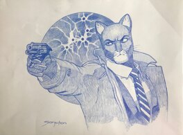 Manuel Sanjulián - Blacksad - hommage - Original Illustration