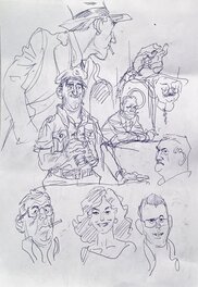 Denis Bodart - Denis Bodart - croquis de personnages - Œuvre originale