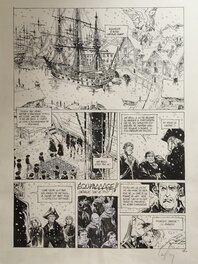 Mathieu Lauffray - Long JOHN SILVER , Tome 1 Lady Vivian Hasting - Planche originale