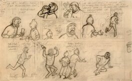 Hergé - Les Bijoux de la Castafiore - Planche originale