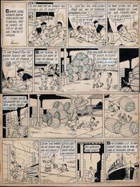 Willy Vandersteen - Bob et Bobette / Suske en Wiske - V7  De Witte Uil - Planche originale