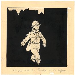 Hergé - Quick et Flupke - Planche originale