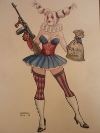 Enrico Marini - Harley QUINN braquage - Original Illustration