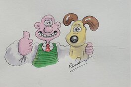 Nick Park - Wallace et Gromit - Illustration originale