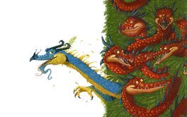 Le dragon à plusieurs têtes et le dragon à plusieurs queues.