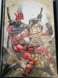 Vinz El Tabanas - Deadpool vs wolverine - Original Illustration