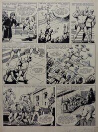 Ted Kearon - Robot Archie - " Bodyguard To The Menaced Rajan " - Planche originale