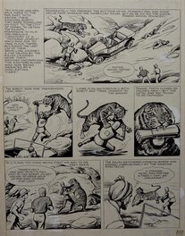 Ted Kearon - Robot Archie - " Bodyguard To The Menaced Rajan " - Planche originale