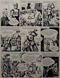 Ted Kearon - Robot Archie - " Bodyguard To The Menaced Rajan " - Planche originale