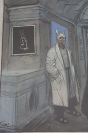 Le Sommeil du Monstre, 1998, Le Humanoides Associes Case 4 de la planche originale 35, Acrylique et pastel sur contrecolle Le Sommeil du Monstre, 1998, Le Humanoides Associes Case 4 de la planche originale 35, Acrylique et pastel sur contrecolle