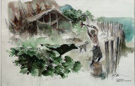 Illustration : Robinson Crusoe, d'après le roman de Daniel Defoe