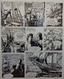 Ted Kearon - Robot Archie - " The Colar Sea Mystery " - Planche originale