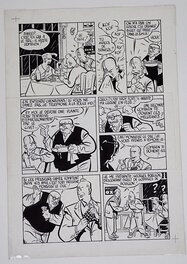 Yves Chaland - Freddy Lombard, Le Testament de Godefroid de Bouillon, Magic Strip, 1981. - Planche originale