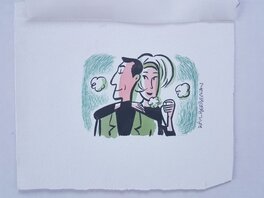 Charles Berberian - Cathy et un Monsieur.. - Original Illustration