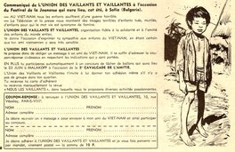 Communiqué de l'Union des Vaillants et des Vaillantes - journal Vaillant n°1200