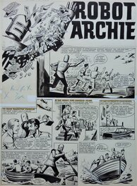 Ted Kearon - Robot Archie - " El Lobo " - Planche originale