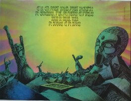 La Planche Telle que Parue dans L'EO de Yragael en 1974 Chez Dargaud Éditeur ( avec La Mise en Couleur/Bleu dans Les Verts ) . La Planche Telle que Parue dans L'EO de Yragael en 1974 Chez Dargaud Éditeur ( avec La Mise en Couleur/Bleu dans Les Verts ) .