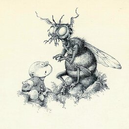 Jean Dulieu - Paulus de Boskabouter - Paulus en de Insecten - Original Illustration