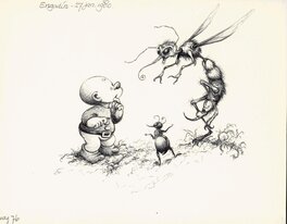 Jean Dulieu - Paulus de Boskabouter - Paulus en de Insecten - Original Illustration