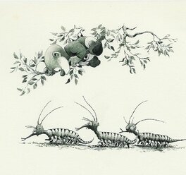 Jean Dulieu - Paulus de Boskabouter - Paulus en de Insecten - Original Illustration