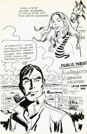 Arthur Piroton - Jess Long, annonce pour « La Mort jaune », 1980. - Illustration originale