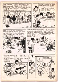 Hergé - Quick et Flupke - Planche originale