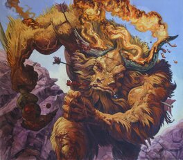 Carl Critchlow - Carl Critchlow - MTG - Reckless Minotaur - Illustration originale