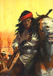 Hans Kresse - Indianen en hun oorlogen - Illustration for PEP + couverture l’ album Mangas Coloradas - Original Illustration