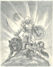 Régis Moulun - Gunthar warrior of the lost world - Original Illustration
