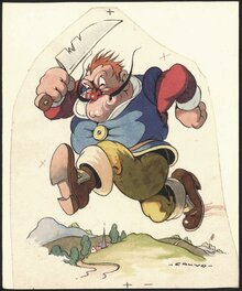 Edmond-François Calvo - Le Petit Poucet planche 13 - Illustration originale