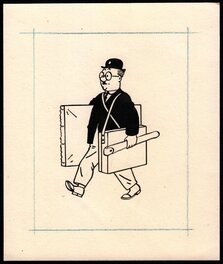 Bob De Moor - Meester Mus/ Monsieur Tric - illustration pour TINTIN - Illustration originale