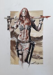 Daniel Azconegui - Red Sonja - Original Illustration