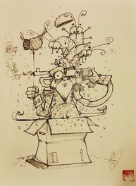 Jonathan Bousmar - Crazy Monkey - Illustration originale