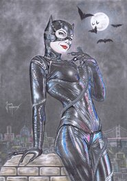 Jean Medeiros - Catwoman par Medeiros - Illustration originale