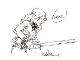 Alberto Ponticelli - Red Sonja - Illustration originale